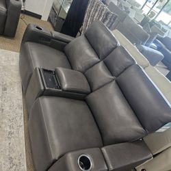 Leather Sofa Greymel 