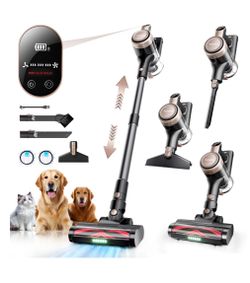 Brand new Cordless Vacuum Cleaner, 300W 23KPa Powerful Suction Vacuum with LED Display,