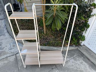 Freestanding Clothing Rack with Shelves