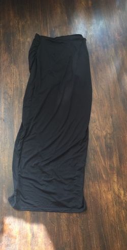 Long side slit skirt Black