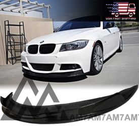 AK STYLE AM7 CARBON FRONT LIP FOR 2009 2010 2011 BMW E90 E91 SEDAN LCI M SPORT 