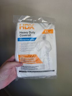 NEW HDX heavy duty coverall with protecive hood