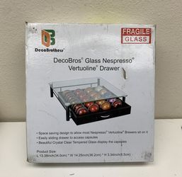 Glass nespresso vertuoline drawer