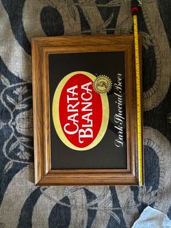 Carta Blanca Vintage bar decor