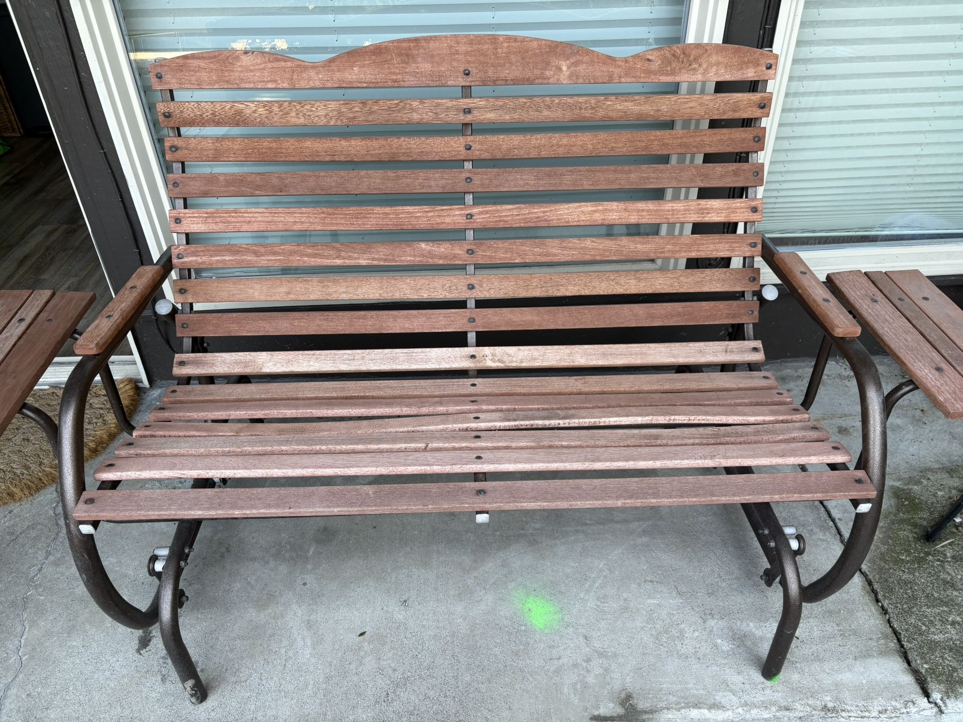 Gliding Wooden Bench