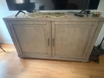Modern Gray Wood TV Stand / Buffet Cabinet / Console Table