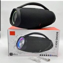 LED Big Boom Box 3 Speaker 20W Booms Box Bass Wireless Portable Waterproof Outdoor Bluetooth Speakers Handle 