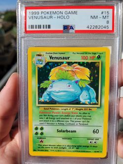 Venusaur- Base Set - PSA Graded 8