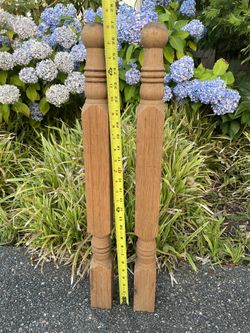 2 Solid Oak Table Legs