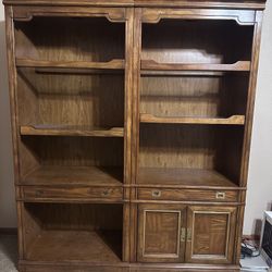 Wood shelving unit