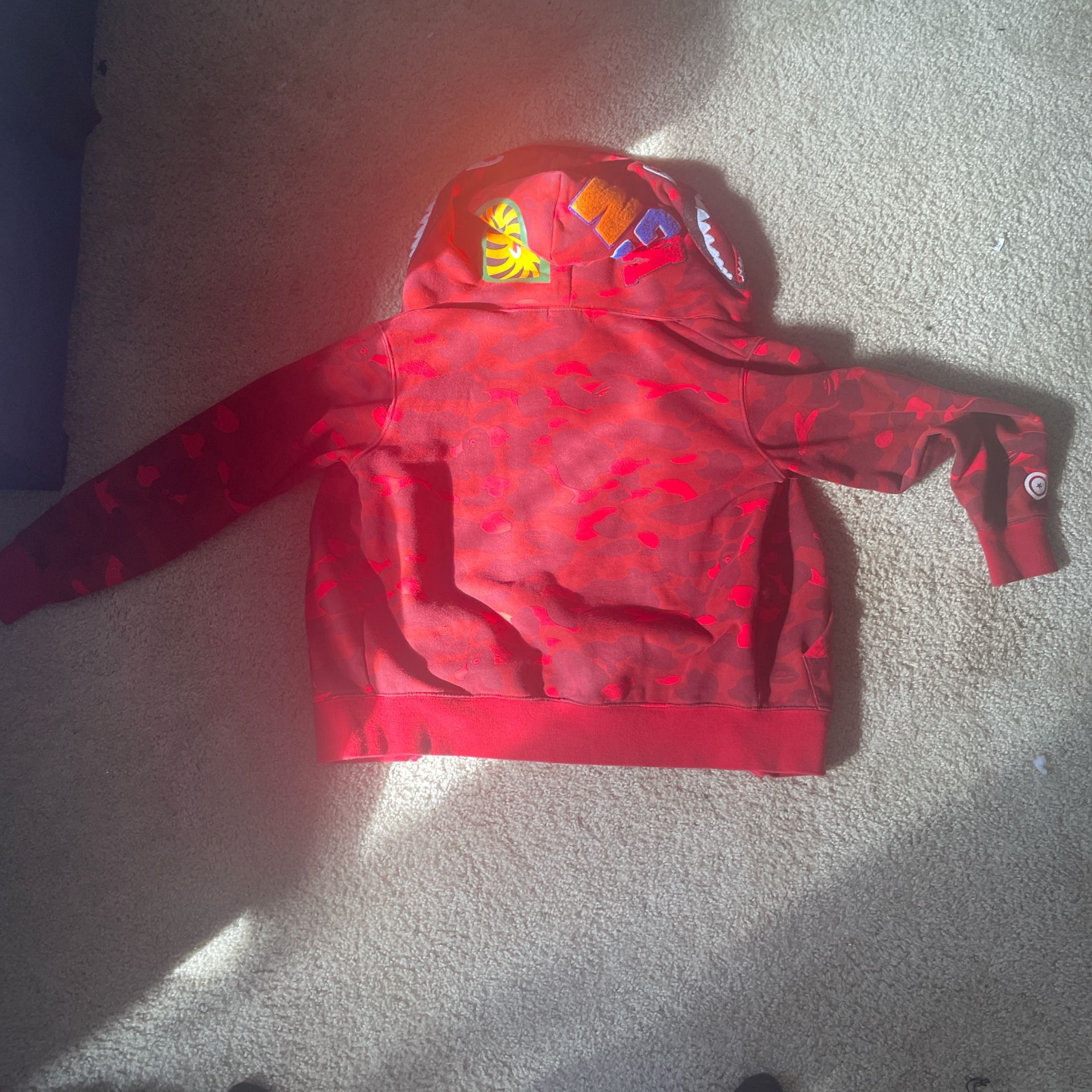 Red Bape Hoodie Size (S)
