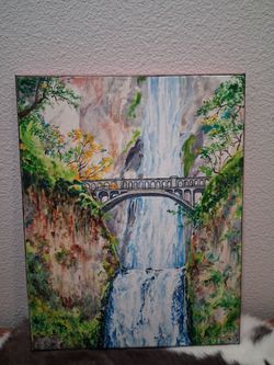 "Multnomah Falls" Original painting - 11x14