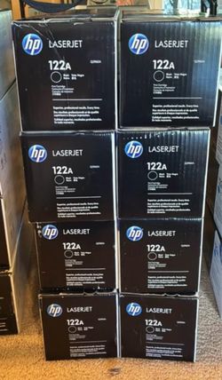 (8) New HP LaserJet 122A Black Toner Cartridges Q3960A