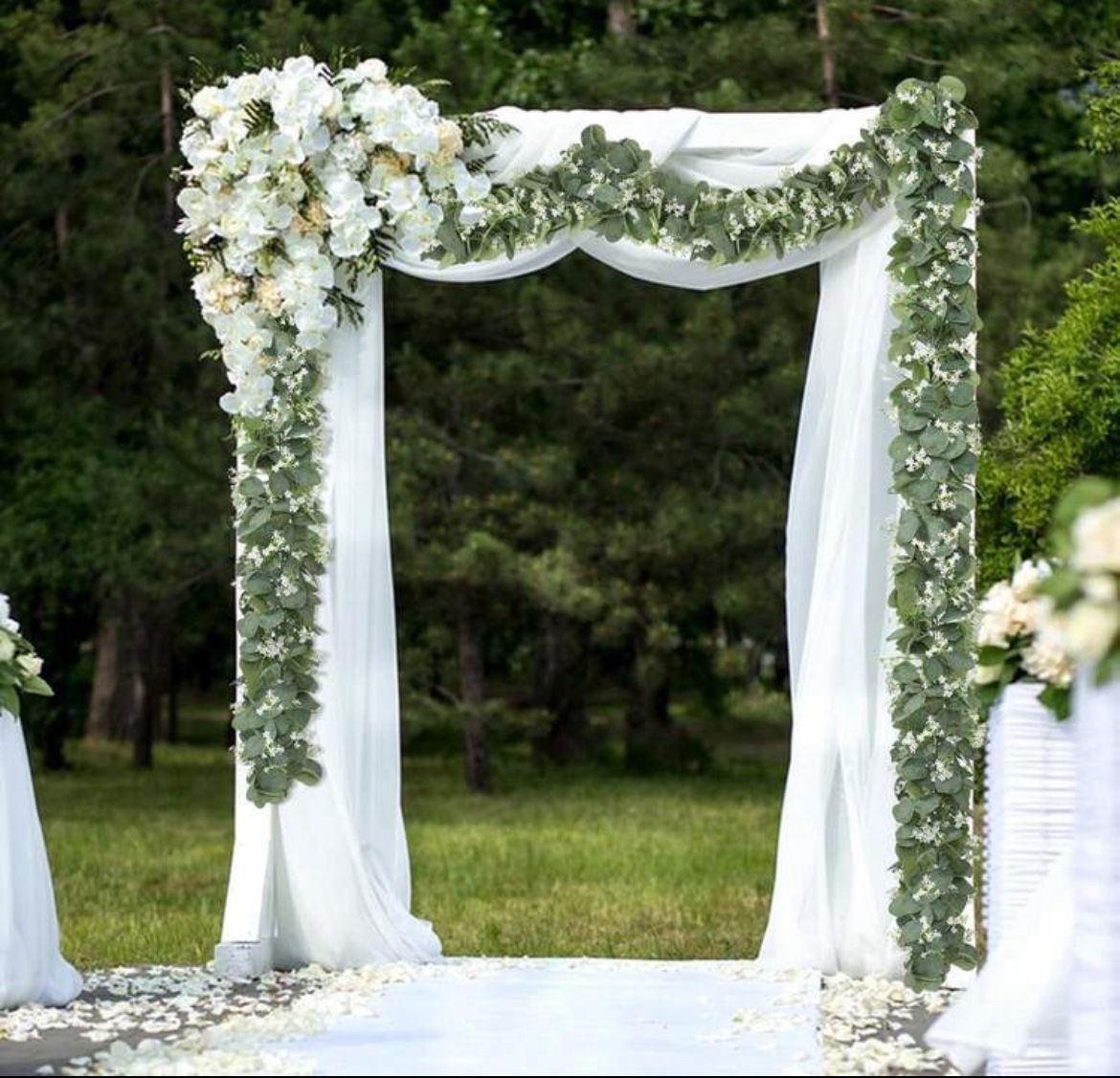 20 Pcs / Artificial Eucalyptus Wreath - Multifunctional Fake Green Plant Vine, Plastic Hanging Plant Decor For Weddings, Home, Garden, Tabletop