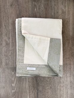 (Open to Offers) Restoration Hardware Metallic Sage Green Curtains (2)