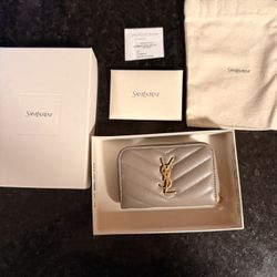 NEW - YSL Saint Laurent Cassandre Quilted  Card Wallet -