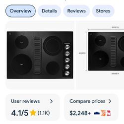 KitchenAid 30" Electric Downdraft Cooktop Brand New In Box 