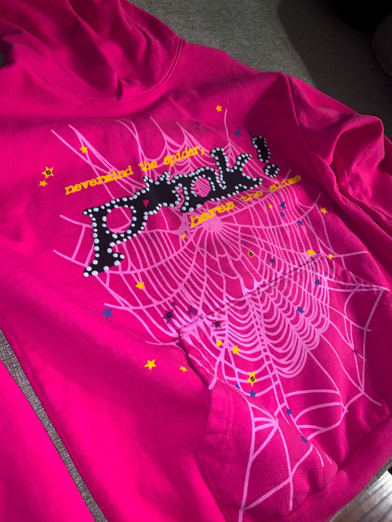 PINK SPIDER HOODIE