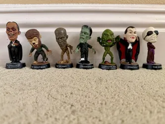 Lot Of 7 Universal Monsters Sideshow Little Big Heads Figure 1998