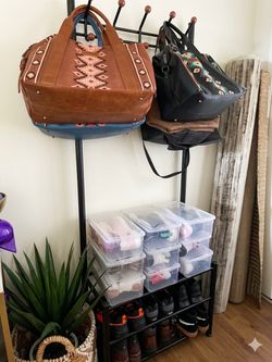 2 and 1 coat and shoe rack