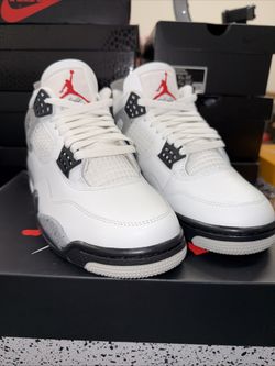 Size 8 Jordan 4 Retro White Cement DS OG All