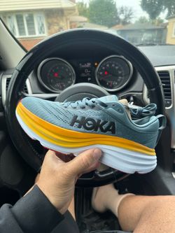 Hoka Running Sneaker Blue Yellow sz 8 mens