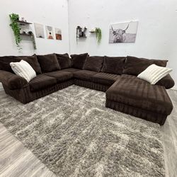 Brown Sectional Couch - Free Delivery