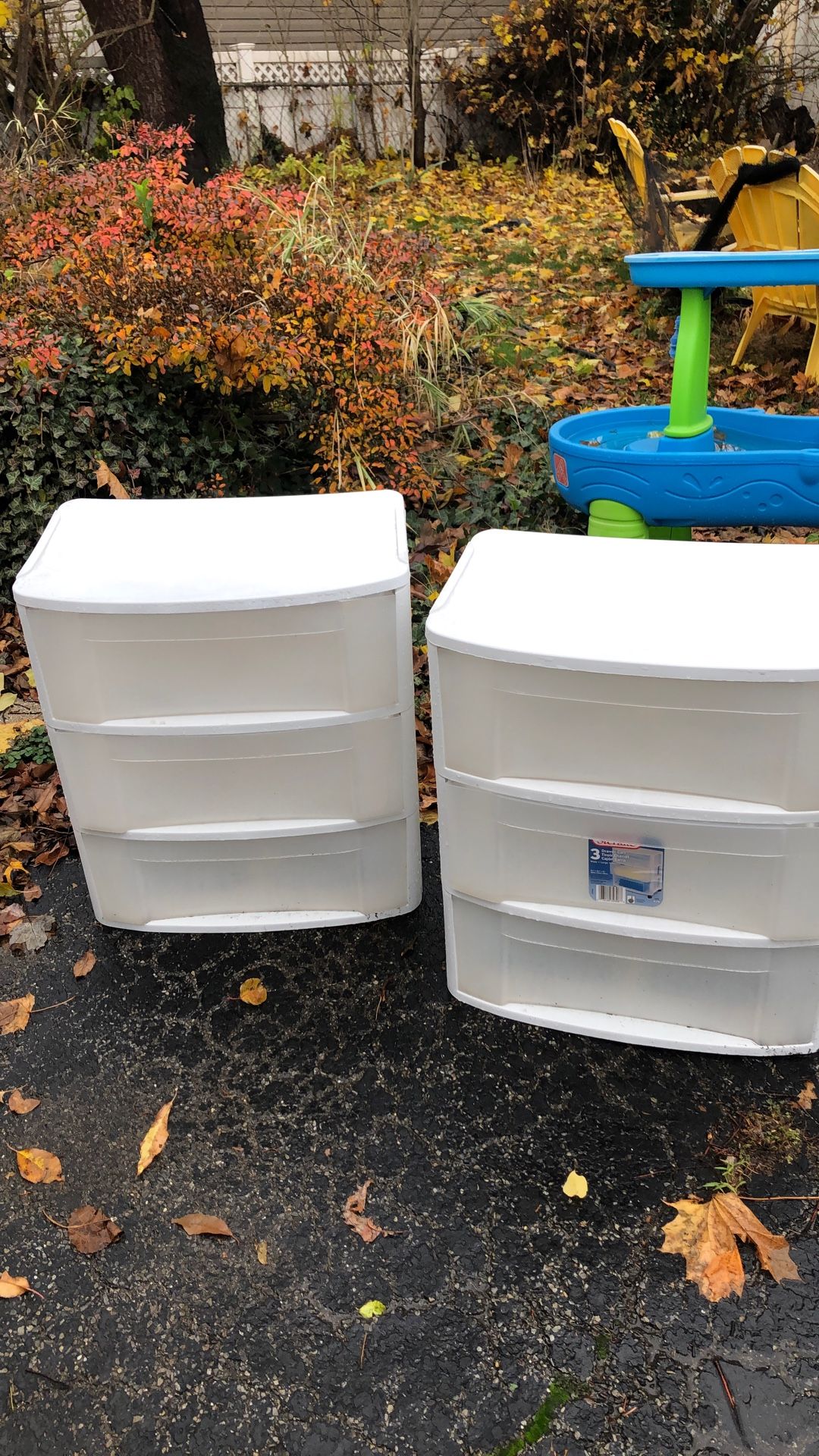 Two Three Drawer Sterlite Plastic Storage Containers. Each $10