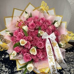 Hermosos Ramos / Rosas Y Tulipanes
