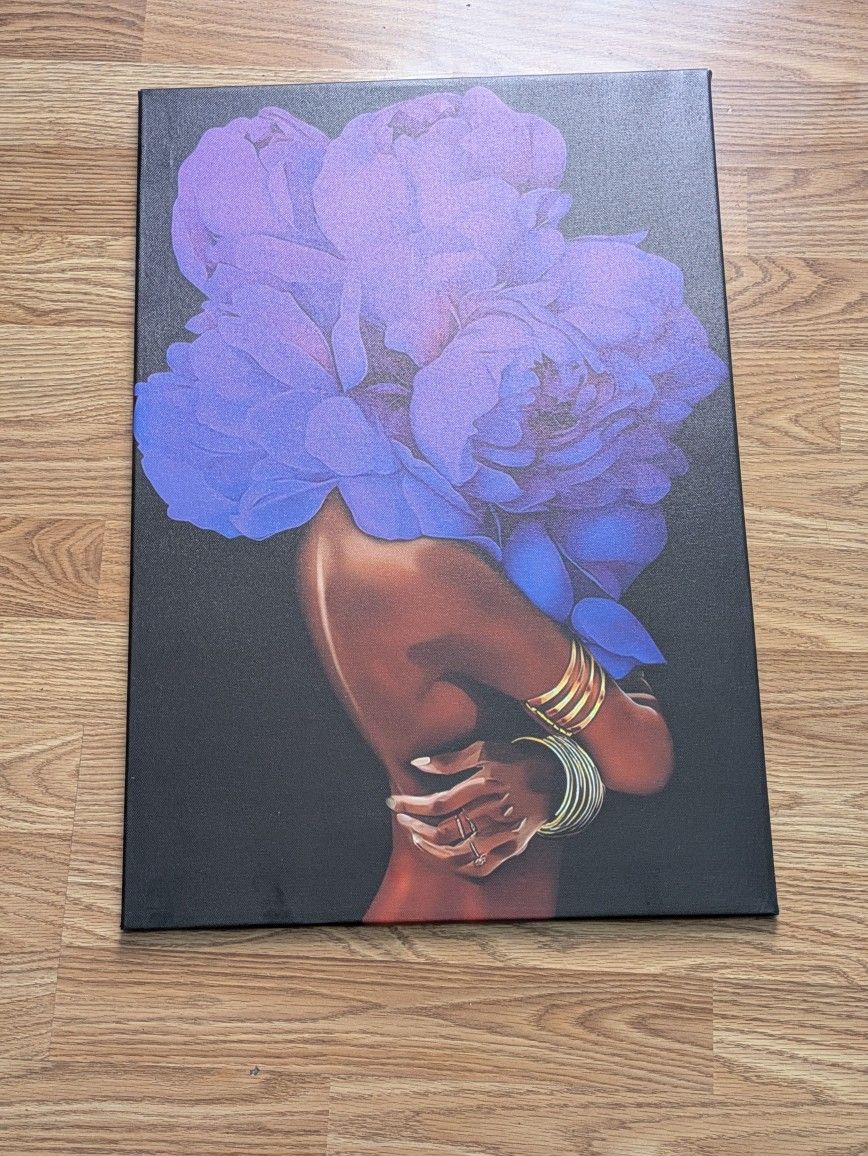 Beautiful purple canvas & cute wall art