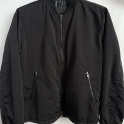 Zara Man Black Bomber Jacket – Size XXL