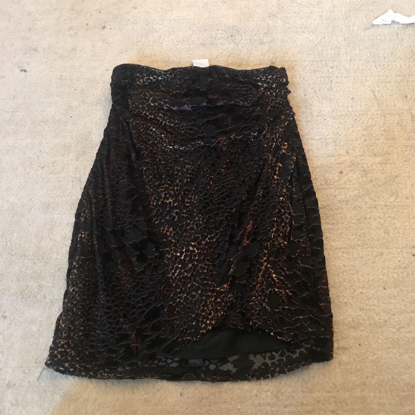 snake/tiger print mini skirt 