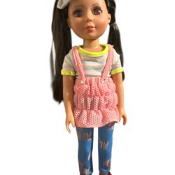 Glitter girl 14-inch doll: Tippi has beautiful brown eyes, long eyelashes, and long, silky brown hair that's fun to brush and style!  T-412