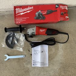 Milwaukee 7 Amp Corded 4-1/2 in. Small Angle Grinder with Sliding Lock-On Switch 