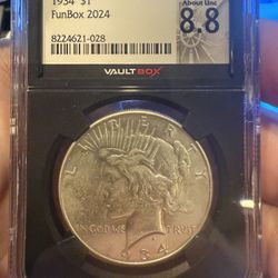 1934 $1 Peace Dollar 