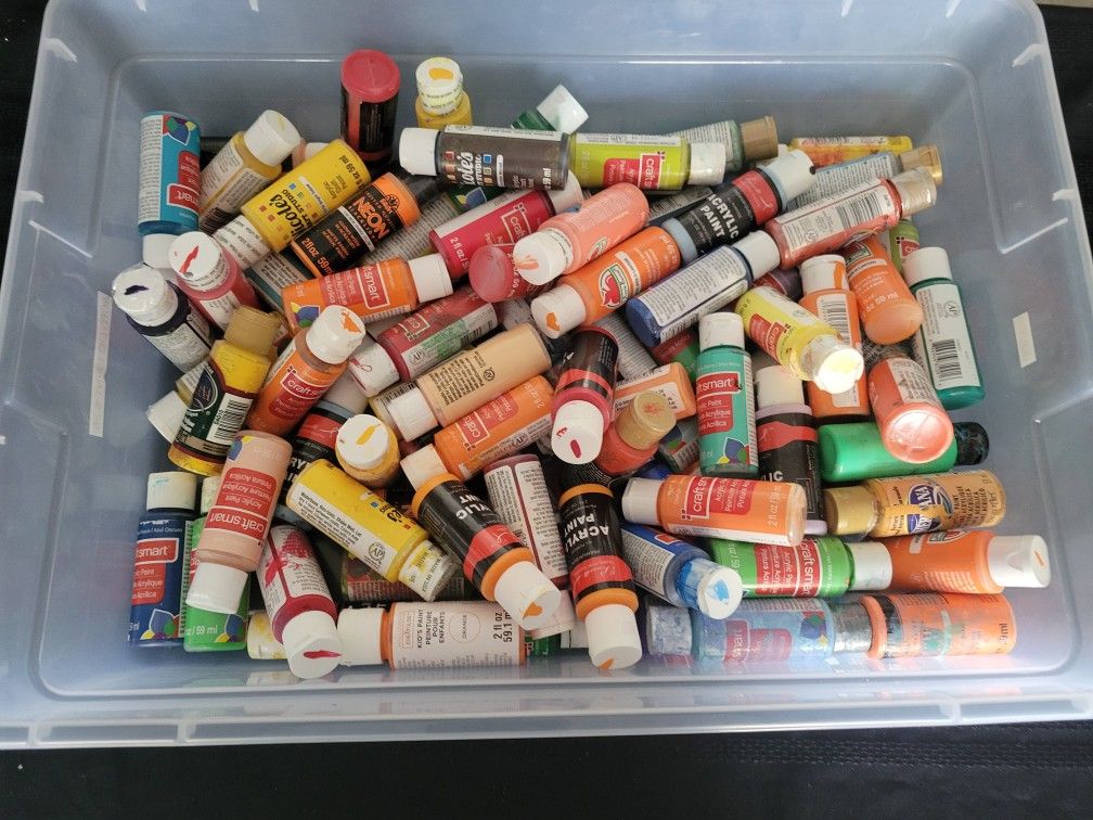 Assorted Acrylic Paints 3 For $1