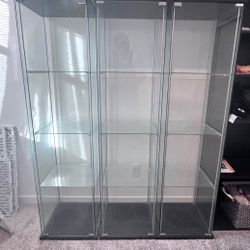 Ikea Detolf Glass Display Cases 