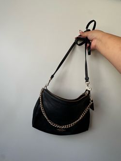 Coach Black Pebbled Leather Shoulder/Crossbody Bag