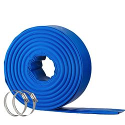 OASISTRIM 2" X 100FT POOL BACKWASH HOSE HEAVY DUTY POOL FILTER POOL PUMP WATER DRAINAGE WITH 2 CLAMPS