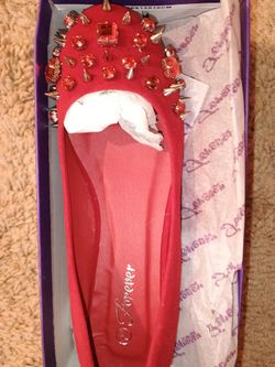 Ruby Red Slippers Flats Size 7.5 New Halloween Wizard Of Oz Dorothy