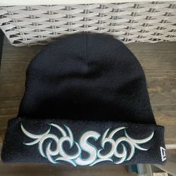 Supreme New Era Tribal S Logo Beanie Navy blue