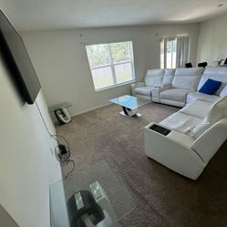 Sofa And 3 Little GlassTable 