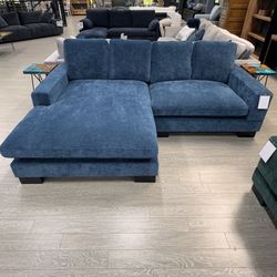 Fabric Sofa w Reversible Chaise 6 Color Options- Manchester 