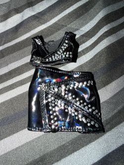 Rainbow Shadow High Naomi Storm Twin Doll Leather Studded Top Skirt Outfit Set