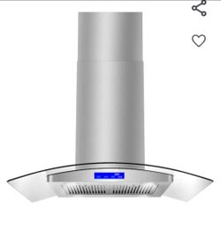 Island stove hood (stainless steel)