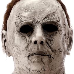 Michael Myers Mask, Halloween Movie Horror Killer Latex Mask, Michael Myers Costume Props for Cosplay