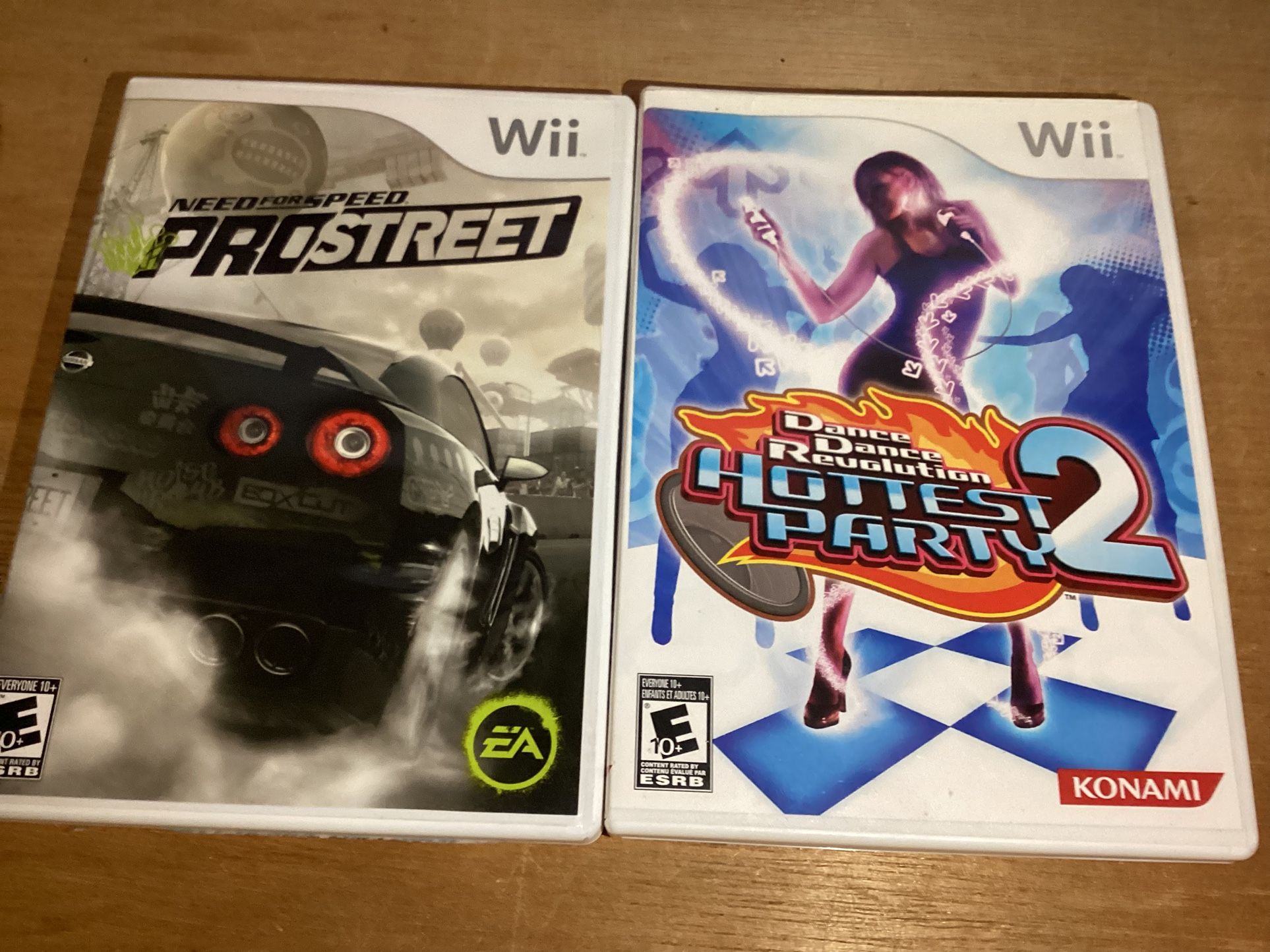 Need for Speed ProStreet & Dance Dance Revolution hottest Party for Nintendo Wii