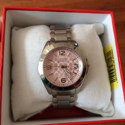 NEW Coach women's watch tristen pink face