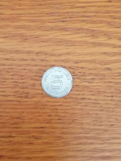 Vintage 1957 Uncle Sam Play Nickel Token Falsa Pecunia