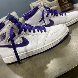 Woman Air Jordan 1 High OG 'Court Purple Size 12